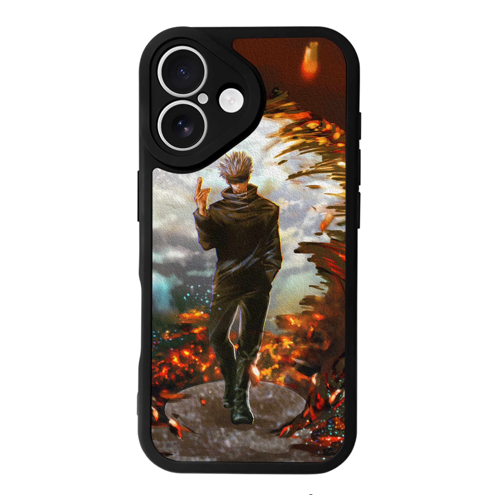 （画像用） 呪術廻戦 Jujutsu Kaisen 【iPhone 16シリーズ対応】シリコンスマホケース（レザー調） 材質：シリコン